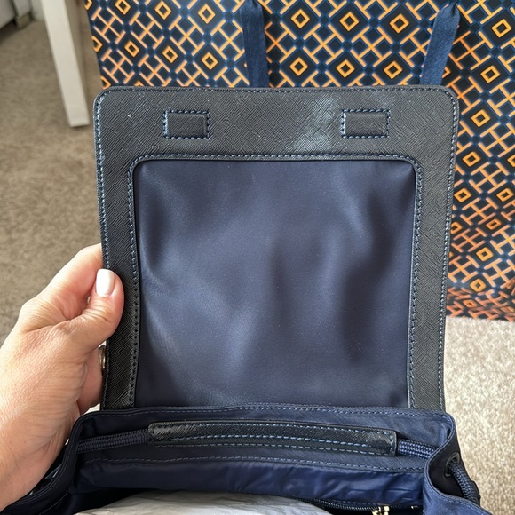 Tory Burch navy nylon backpack